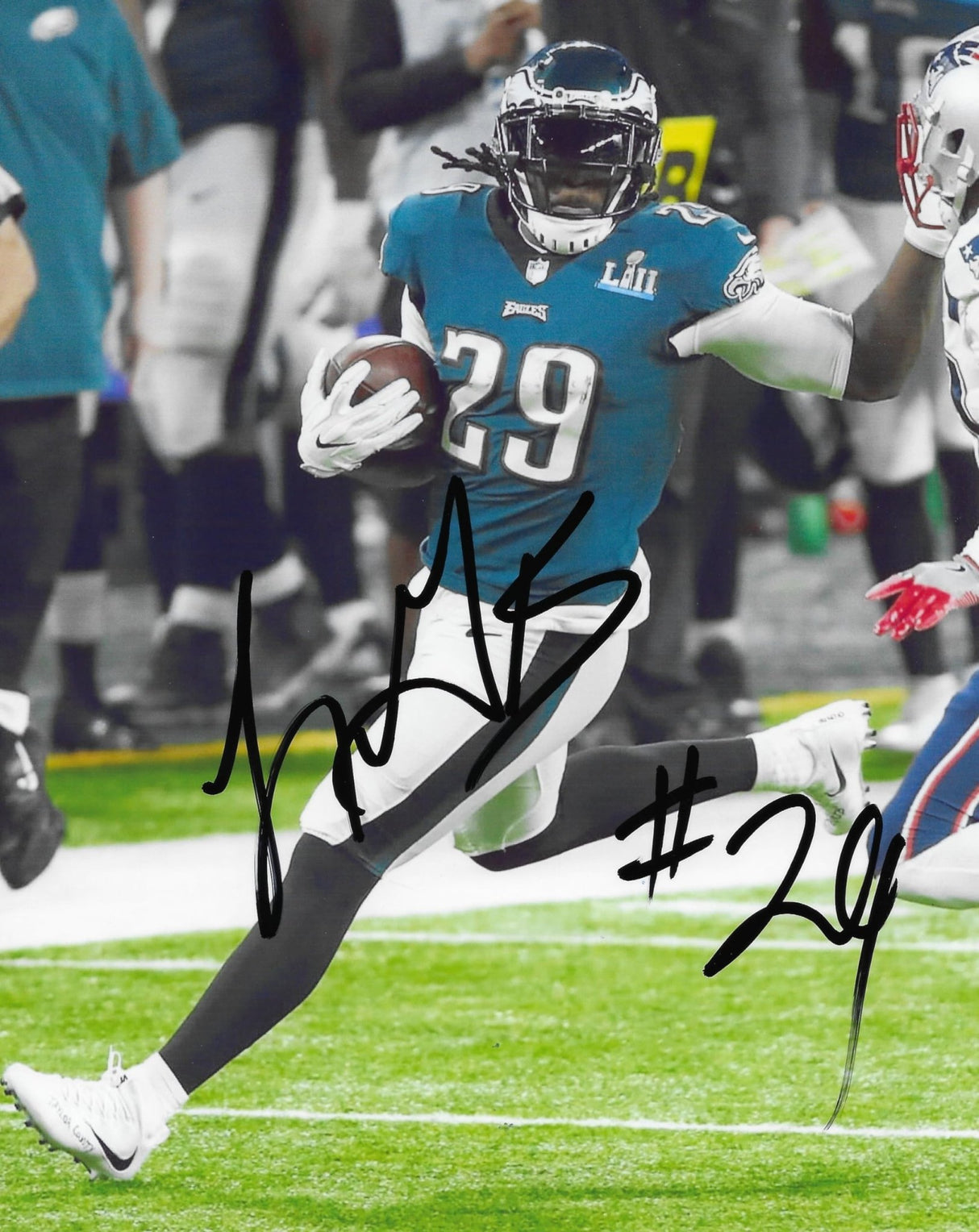 LeGarrette Blount signed Philadelphia Eagles football 8x10 photo Proof COA autographed