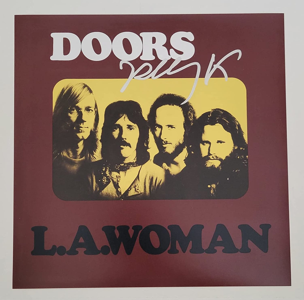 Robby Krieger signed The Doors L.A. Woman 12x12 album photo COA proof autograph STAR