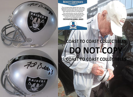 Fred Biletnikoff signed autographed Oakland Raiders mini football helmet proof Beckett COA