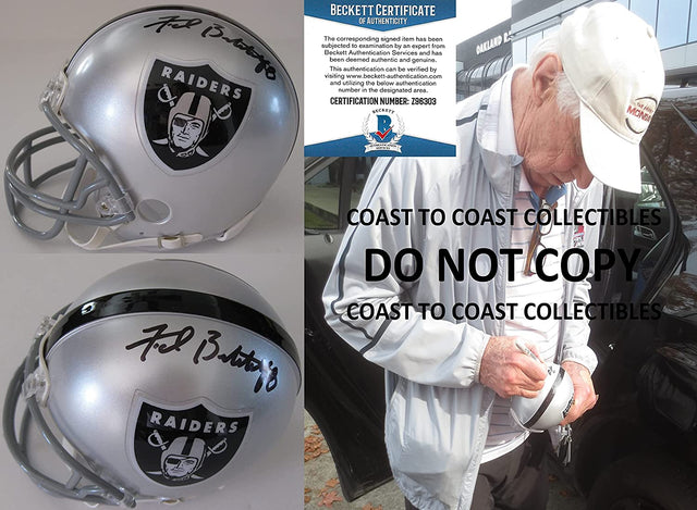 Fred Biletnikoff signed autographed Oakland Raiders mini football helmet proof Beckett COA