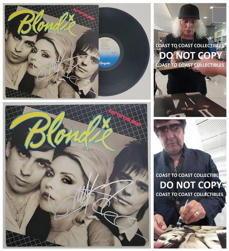Debbi Harry Clem Burke signed Blodie Eat to the Beat album vinyl COA proof STAR