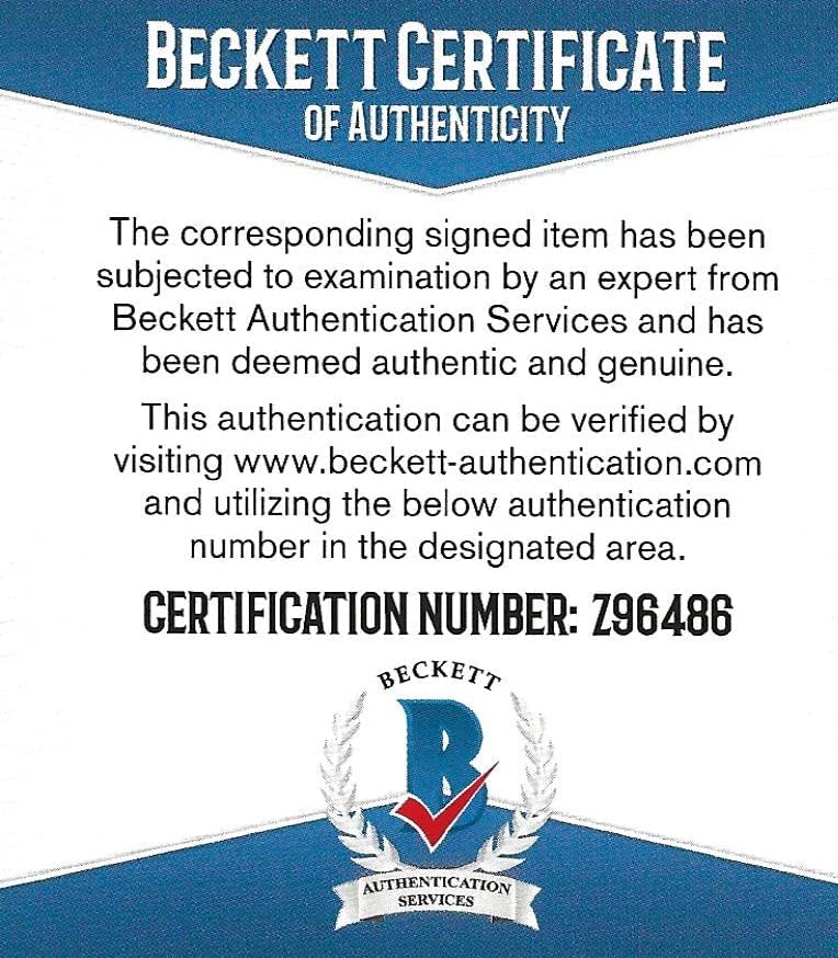 Clinton Portis Washington Broncos Miami signed NFL football proof Beckett COA