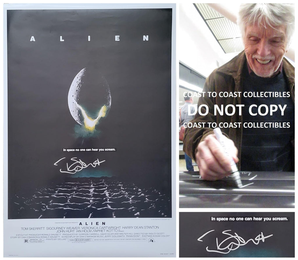 Tom Skerritt signed Alien 24x36 poster COA exact proof autographed STAR