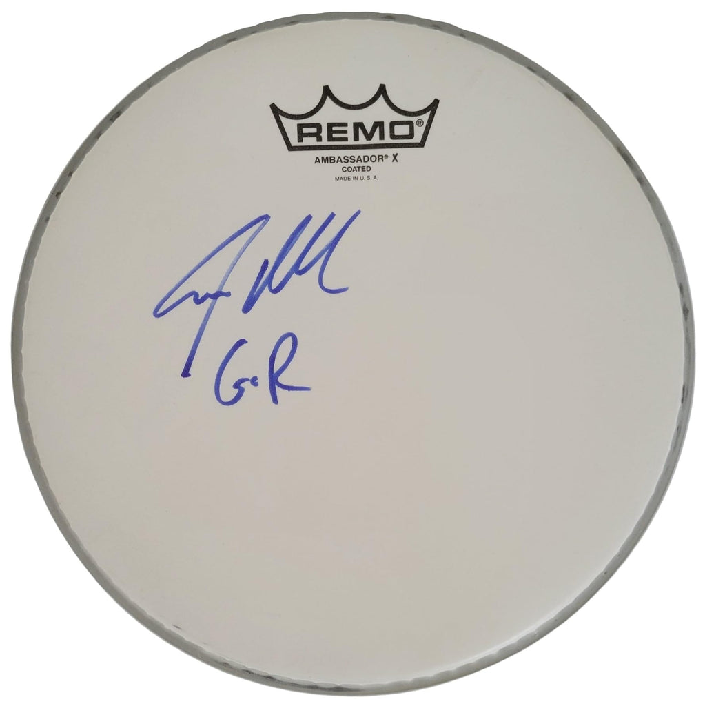 Steven Adler Guns N Roses drummer signed Drumhead COA proof autographed GNR.