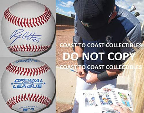 Ryan Healy Seattle Mariners Oakland A's signed autographed baseball COA Proof
