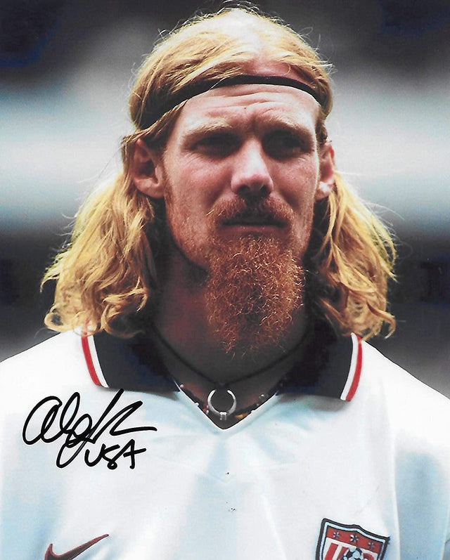 Alexi Lalas USA National team signed autographed soccer 8x10 photo proof COA