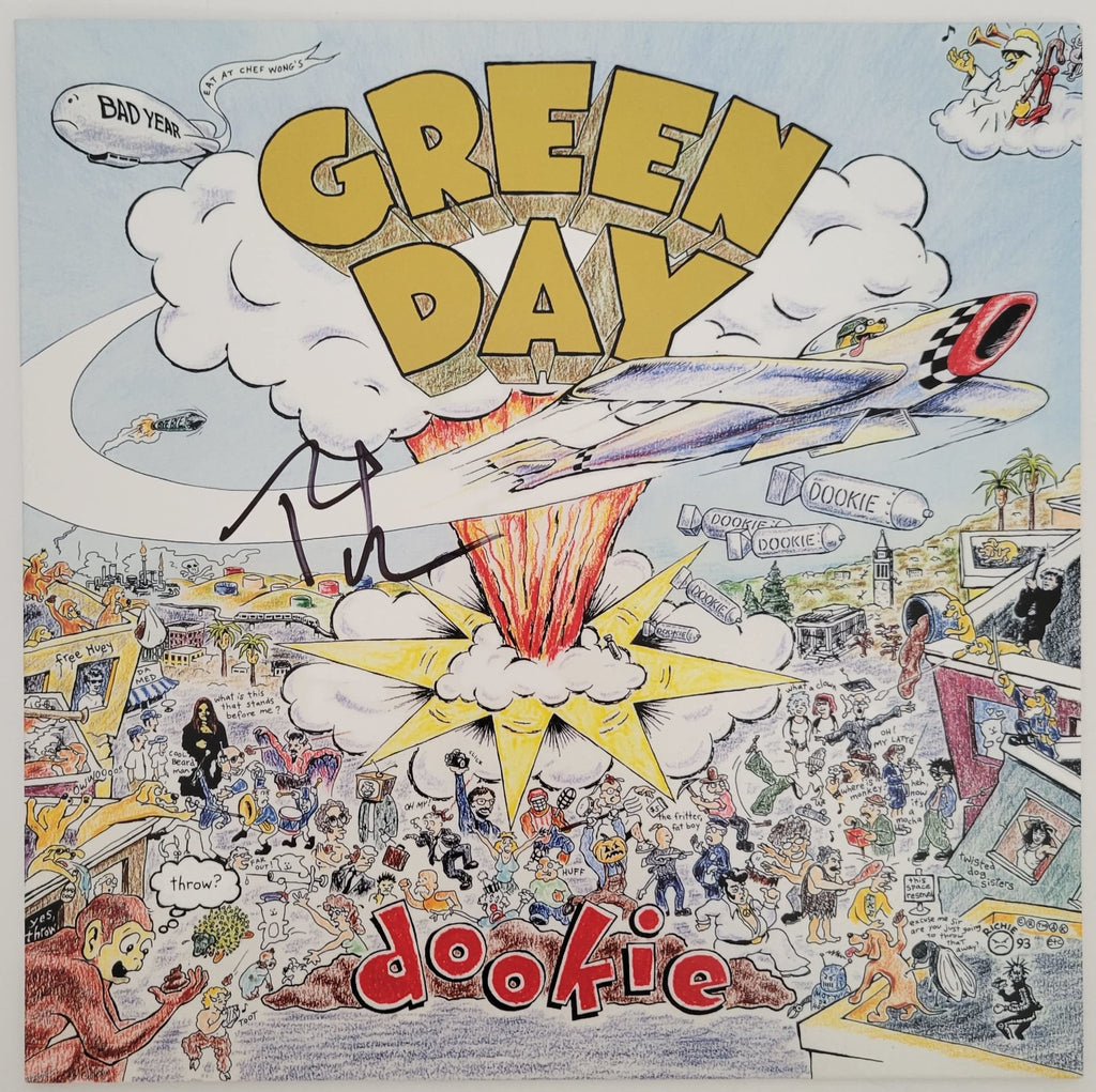 Tre Cool signed Green Day Dookie album vinyl record COA exact proof autographed Vinyl STAR