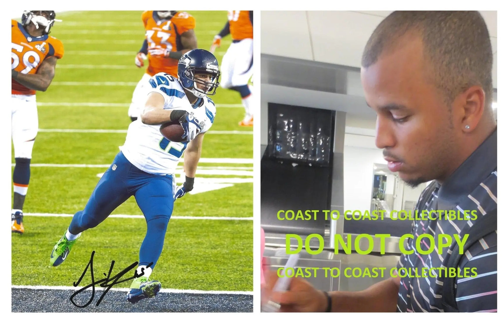 Jermaine Kearse signed Seattle Seahawks 8x10 football photo Proof COA autographed