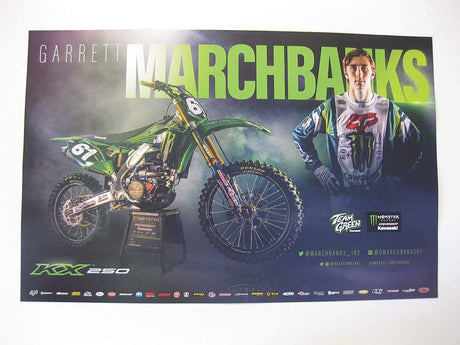 Garrett Marchbanks, supercross, motocross, signed, autographed, 11x17 Poster, COA Will Be Included.