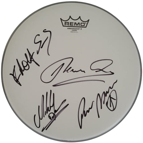 Scorpions band signed 12'' Drumhead Klaus Meine Rudolf Schenker COA exact proof star