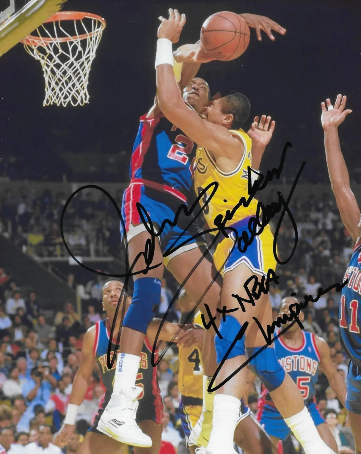 John Salley Signed 8x10 Photo Proof COA Autographed Detroit Pistons Basketball.