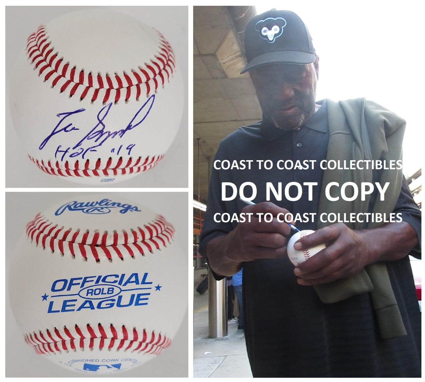 Lee Smith Chicago Cubs Boston Red Sox signed baseball COA proof autographed
