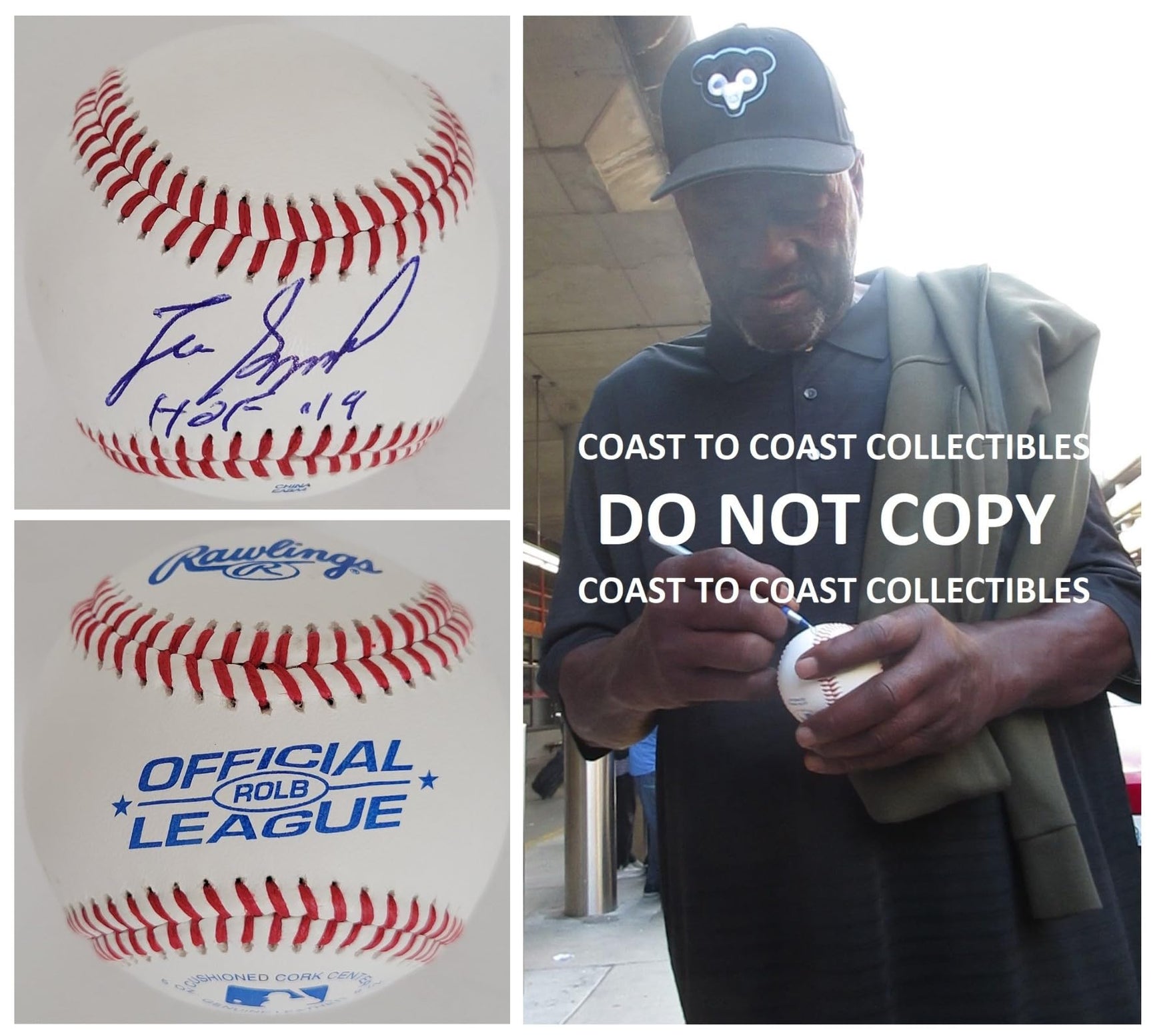 Lee Smith Chicago Cubs Boston Red Sox signed baseball COA proof autographed