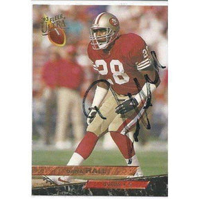 1993, Dana Hall, San Francisco 49ers, Signed, Autographed, Fleer Ultra Football Card, Card # 429,