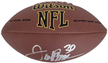 Terrell Davis Broncos Georgia Bulldogs signed football proof Beckett COA