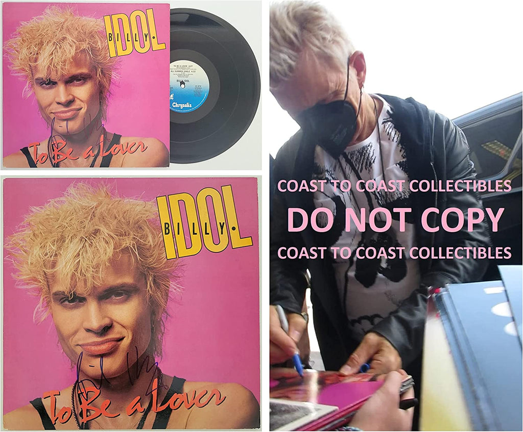 Billy Idol signed To Be A Lover album vinyl LP COA exact proof autographed STAR