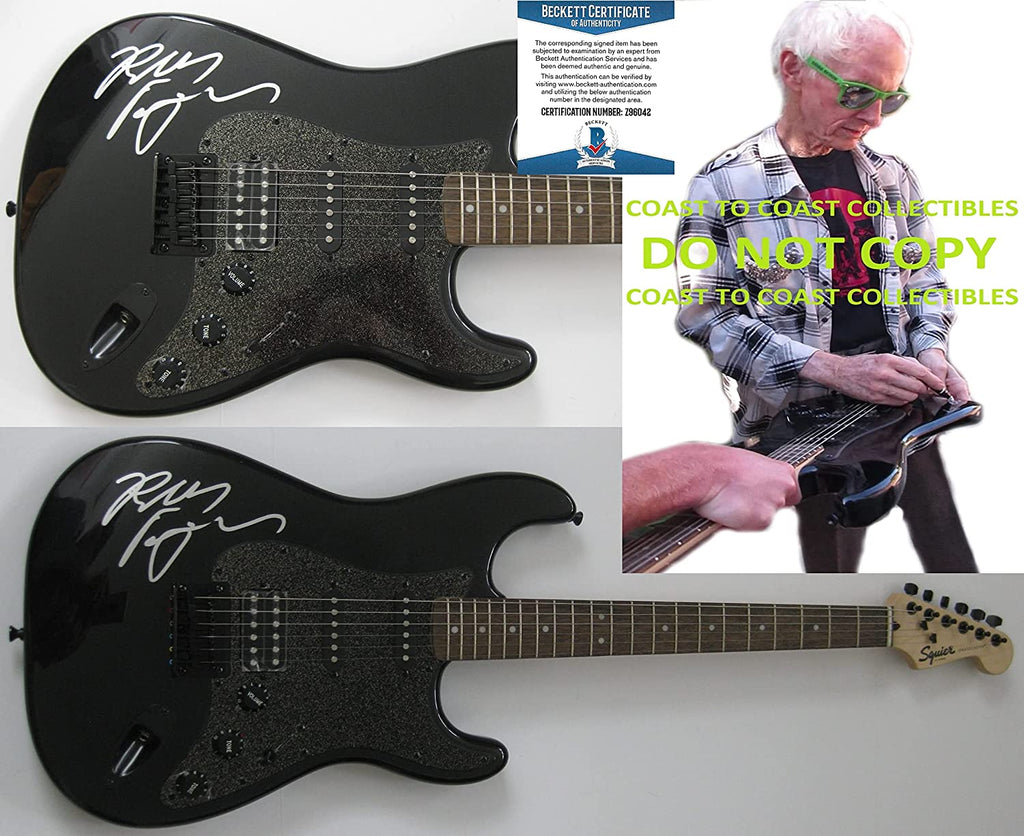 Robby Krieger The Doors signed Fender Squier electric guitar exact Proof Beckett COA star autograph