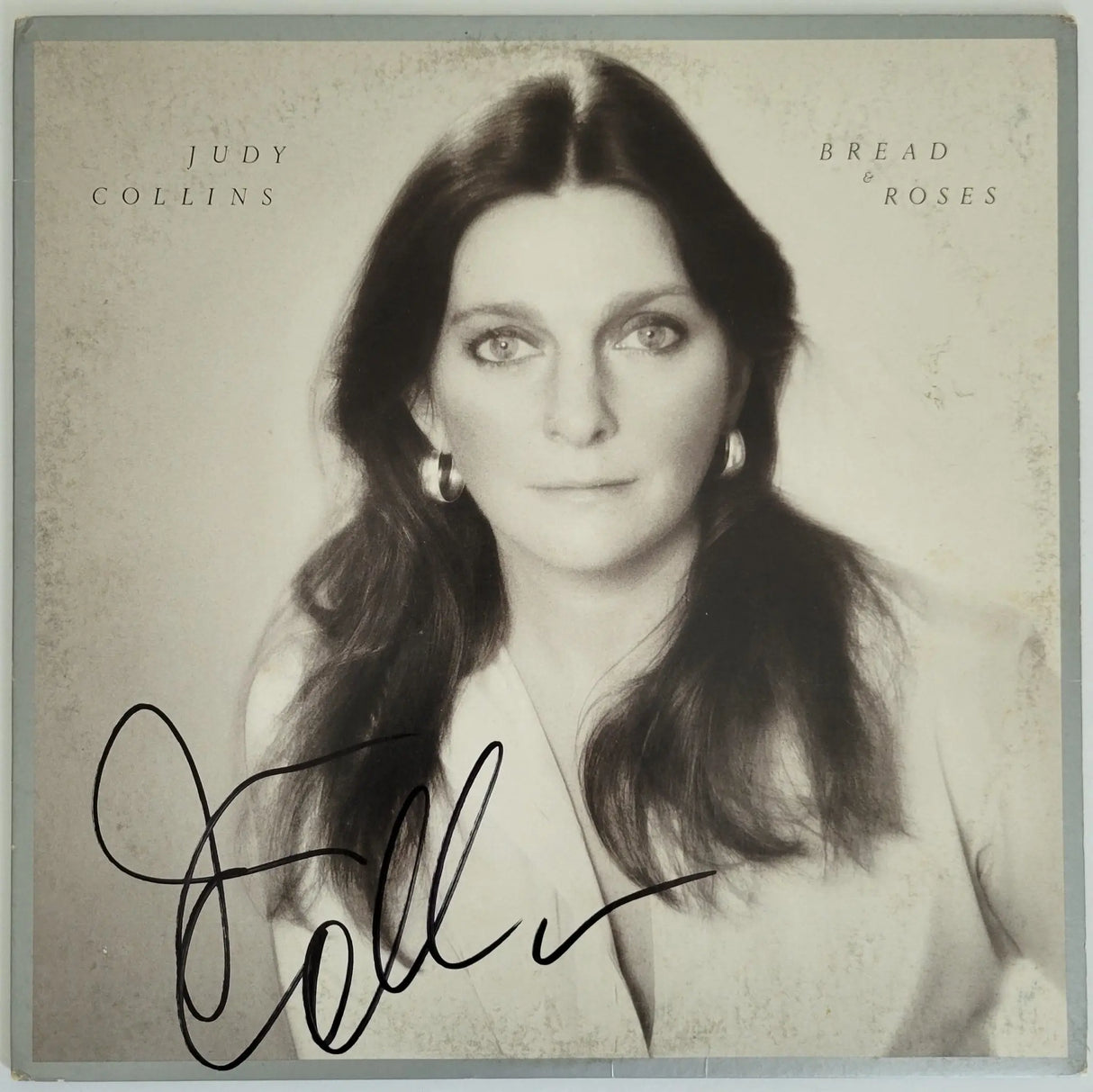 Judy Collins signed Bread and Roses album vinyl record COA proof autographed STAR