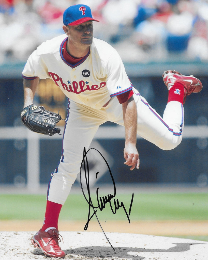 Jamie Moyer signed Philadelphia Phillies baseball 8x10 photo proof COA autographed