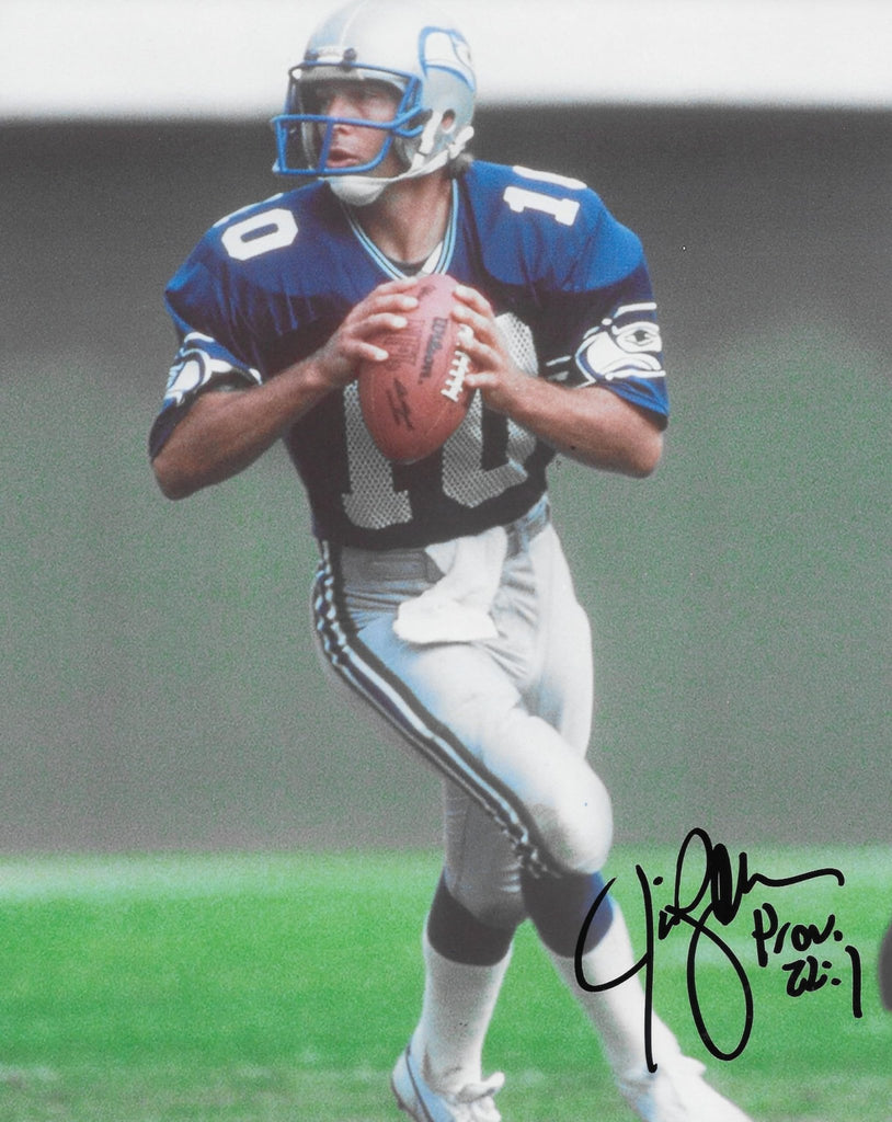 Jim Zorn Signed Seattle Seahawks Football 8x10 photo COA proof autographed.