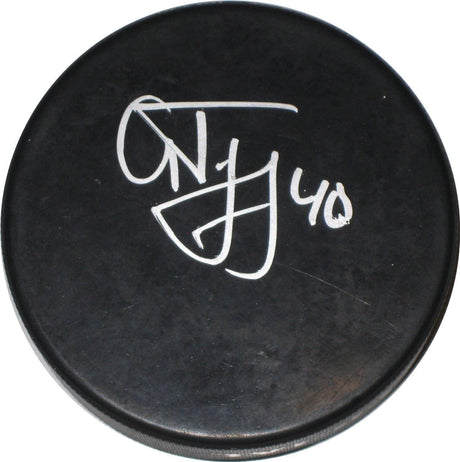 Alex Tanguay Colorado Avalanche,Flames signed,autographed Hockey Puck,COA proof