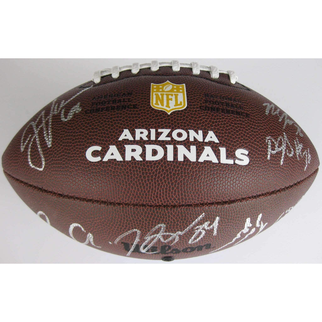 2016-2017 Arizona Cardinals, Team, Signed, Autographed, NFL Logo Football,