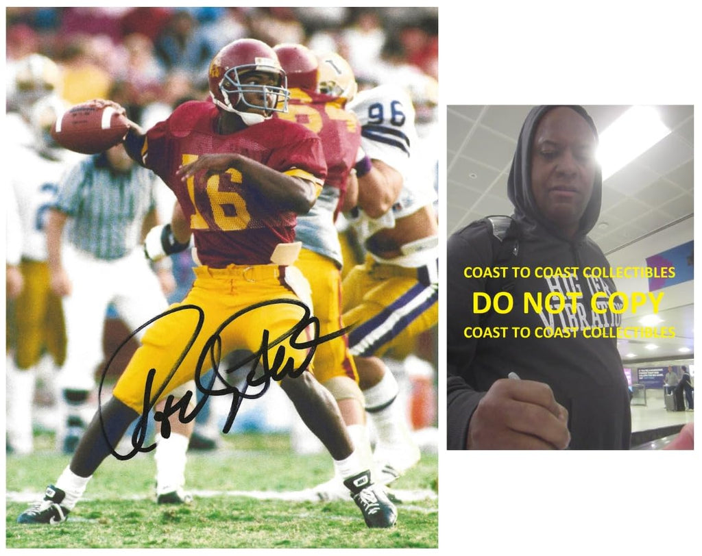 Rodney Peete USC Trojans signed 8x10 football photo COA proof autographed