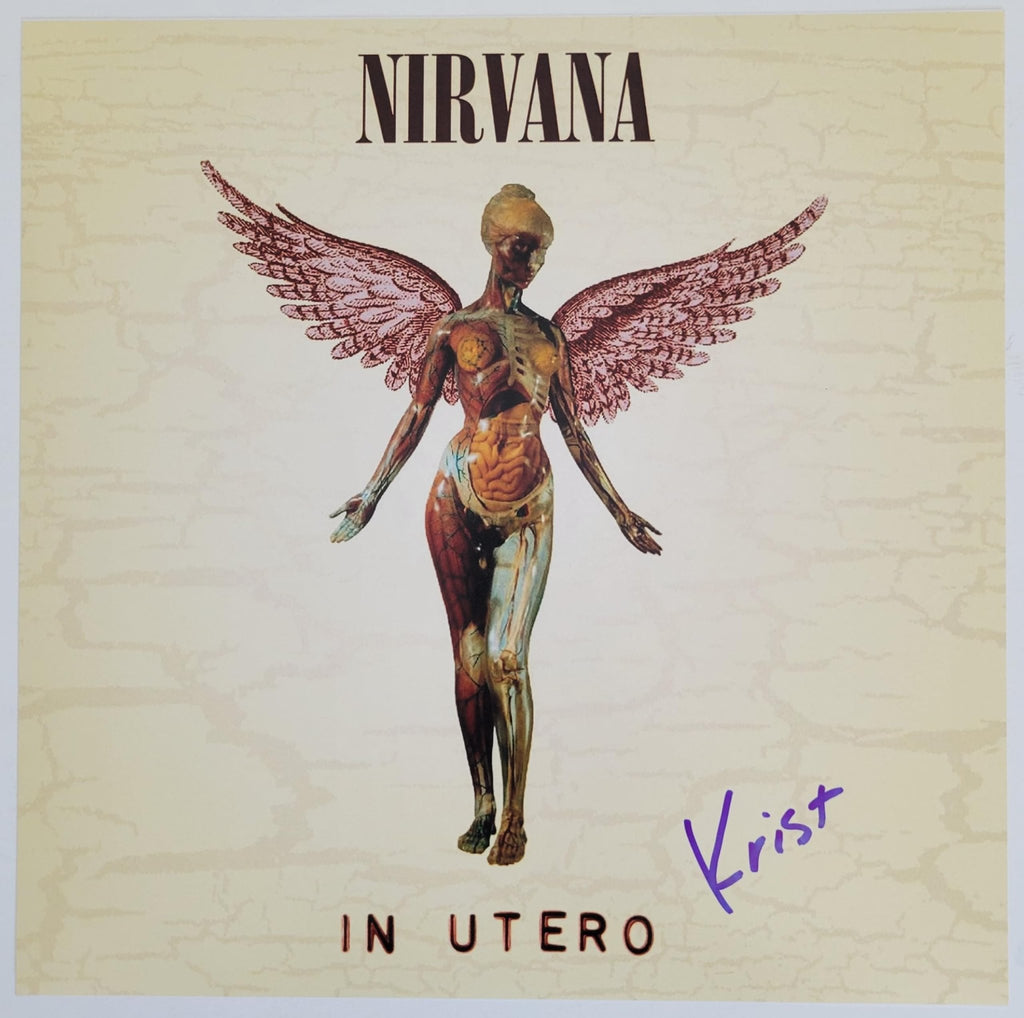 Krist Novoselic signed Nirvana Utero 12x12 album photo COA proof autographed