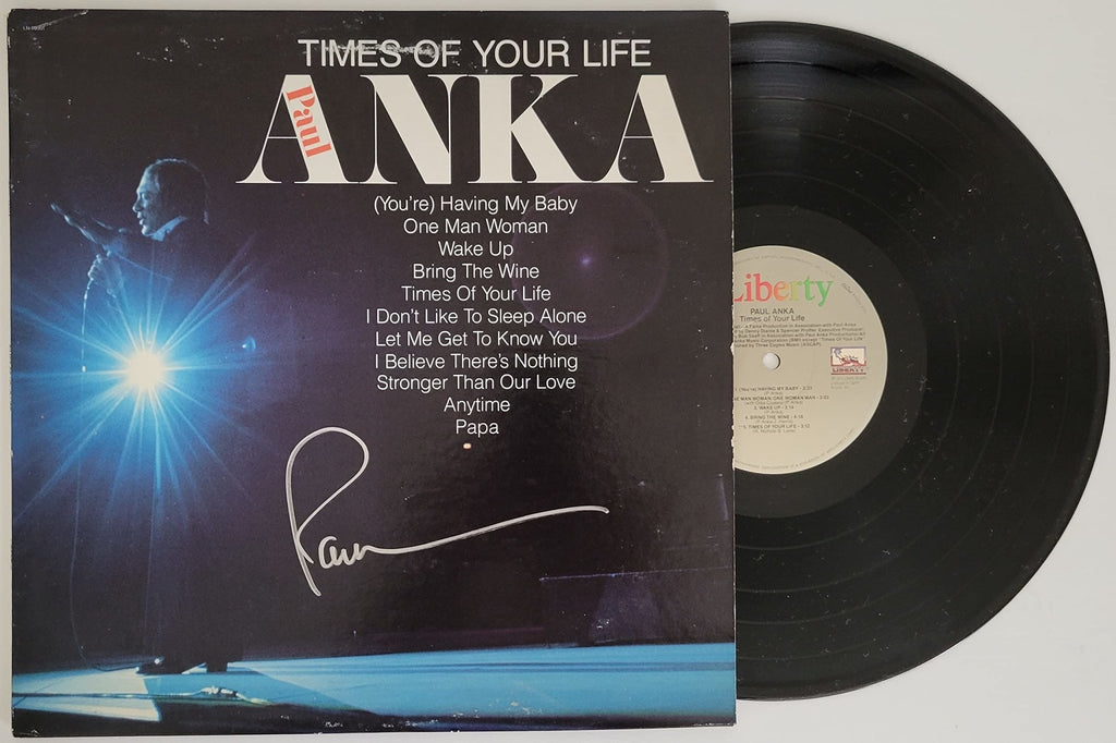 Paul Anka signed Times of your life album vinyl record COA proof autographed STAR