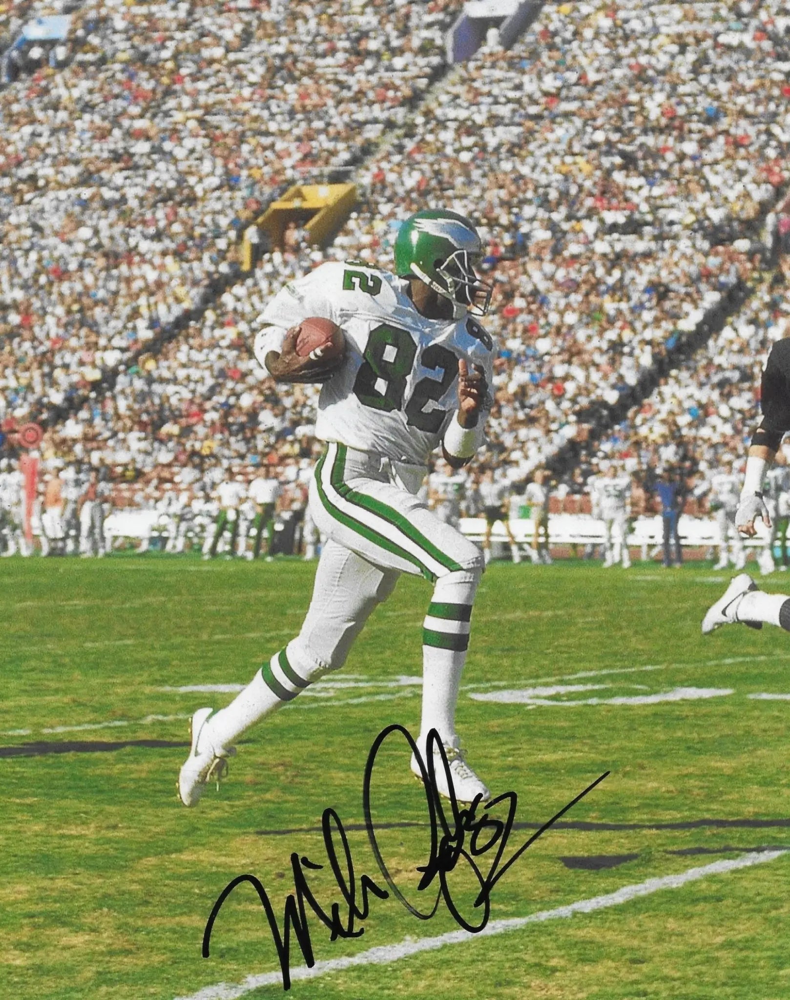 Mike Quick signed Philadelphia Eagles football 8x10 photo COA autographed