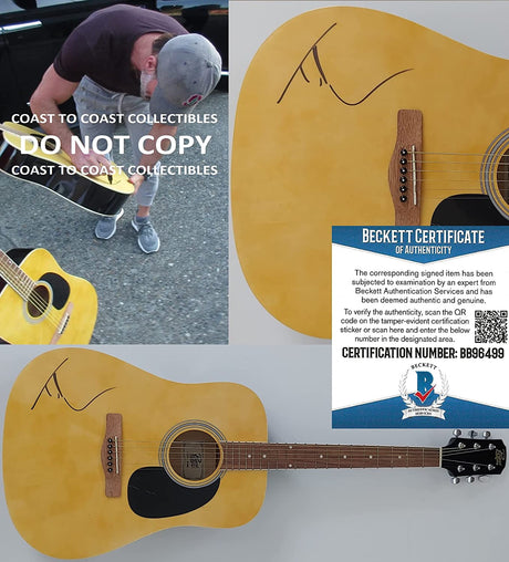 Tim McGraw Country music legend signed autographed acoustic guitar Beckett COA Proof Star