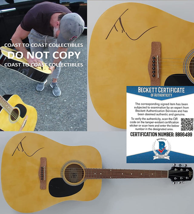 Tim McGraw Country music legend signed autographed acoustic guitar Beckett COA Proof Star