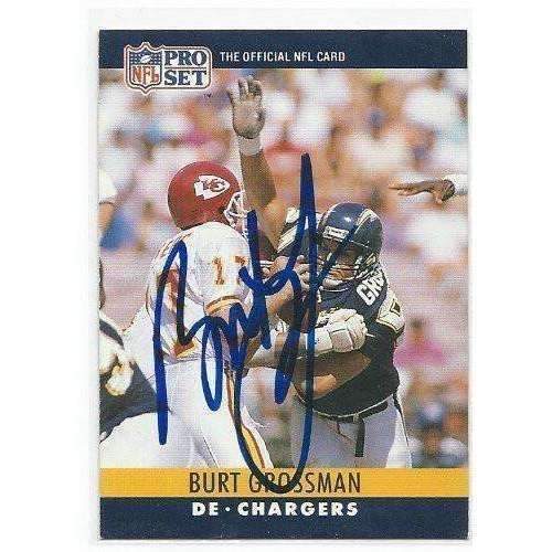 1990, Burt Grossman, San Diego Chargers, Signed, Autographed, Pro Set Football Card, Card # 279,