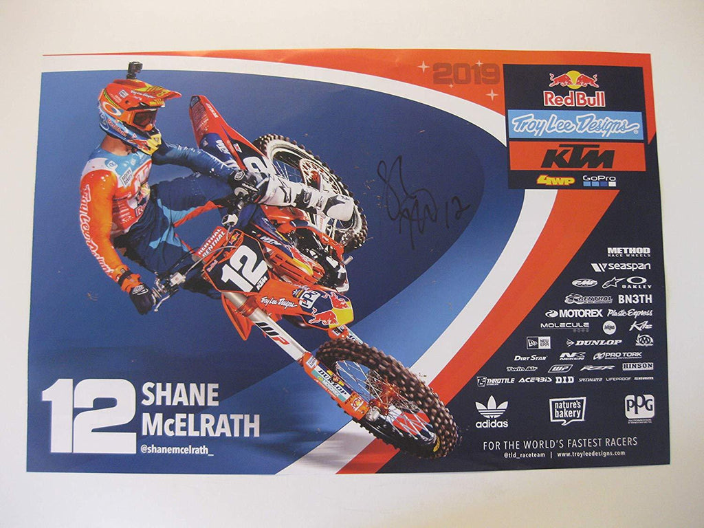 Shane McElrath, supercross, motocross, signed, autographed, 12x18 poster, COA will be included,