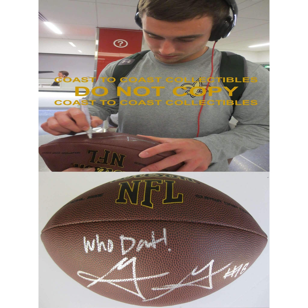Garrett Grayson New Orleans Saints, Colorado State, Signed, Autographed, NFL Football, a COA with the Proof Photo of Garrett Signing the Football Will Be Included