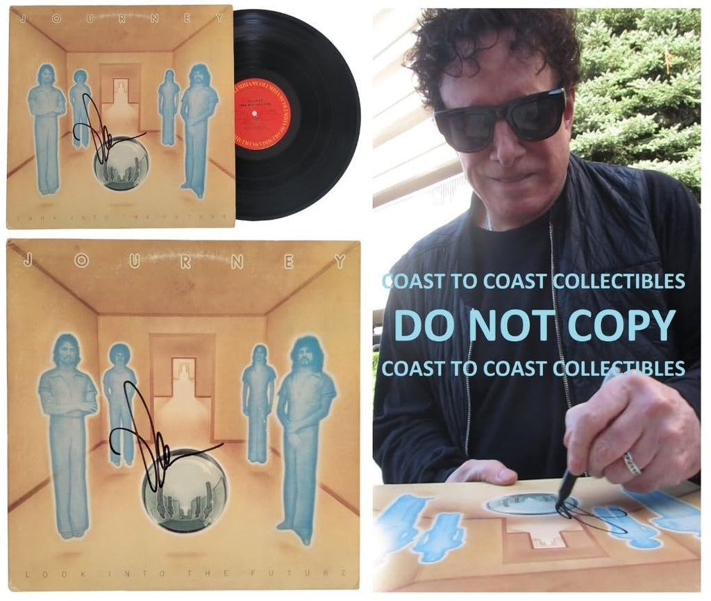 Neal Schon Signed Journey Look Into The Future Album COA proof Autographed Vinyl Record
