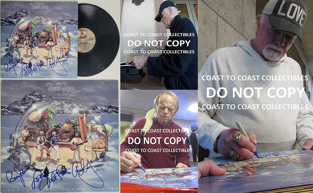 Mike Love Al Jardine Bruce Johnston signed Beach Boys Keepin the Summer Alive album,proof. autographed Vinyl Record,COA STAR