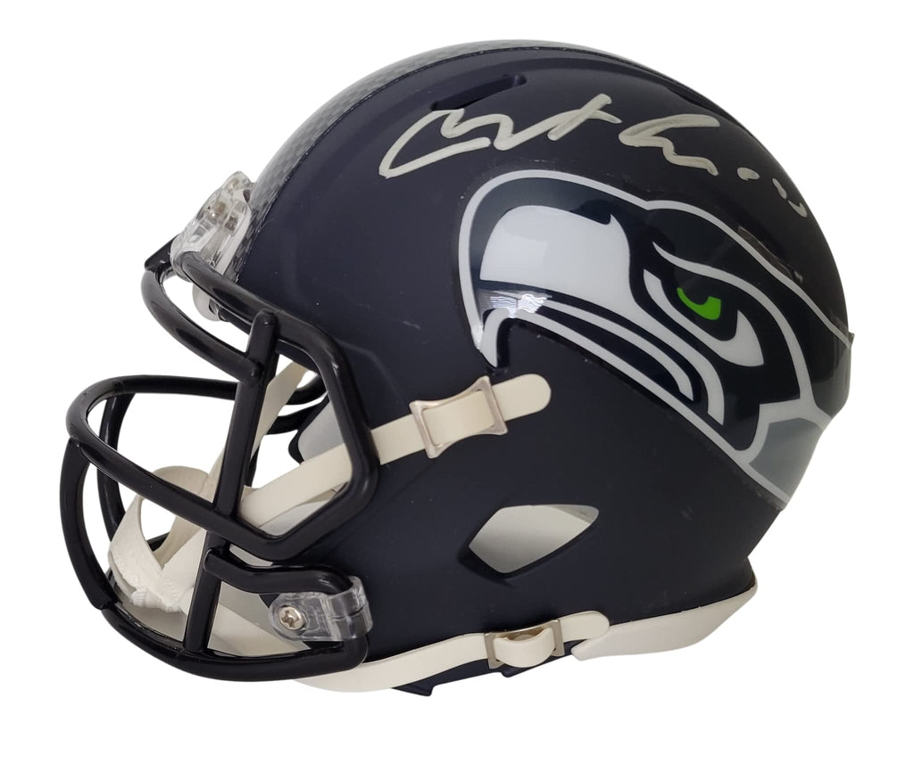 Jaxson Smith Njigba signed Seattle Seahawks mini football helmet proof COA autographed