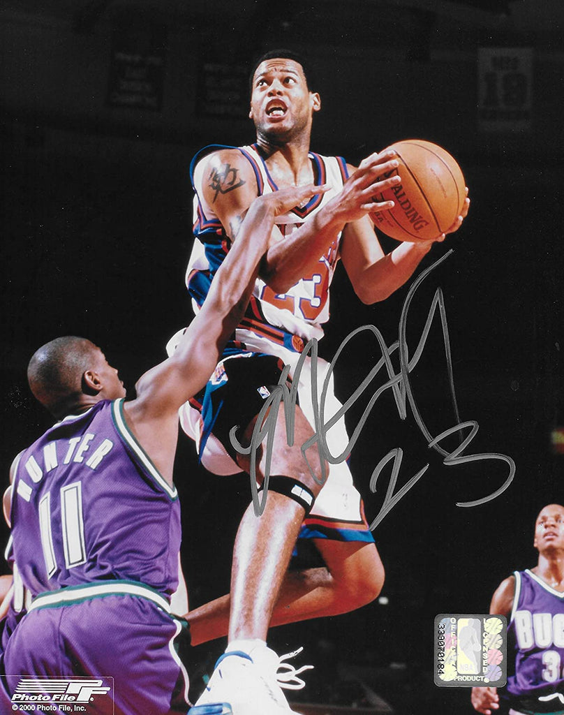 Marcus Camby signed New York Knicks basketball 8x10 photo COA