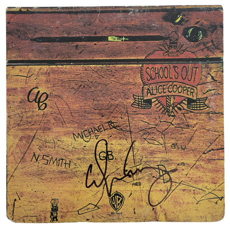 Alice Cooper signed Schools Out album COA autographed vinyl record exact proof STAR