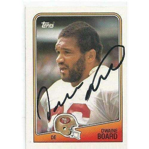 1988, Dwaine Board, San Francisco 49ers, Signed, Autographed, Topps Football Card, Card # 48,