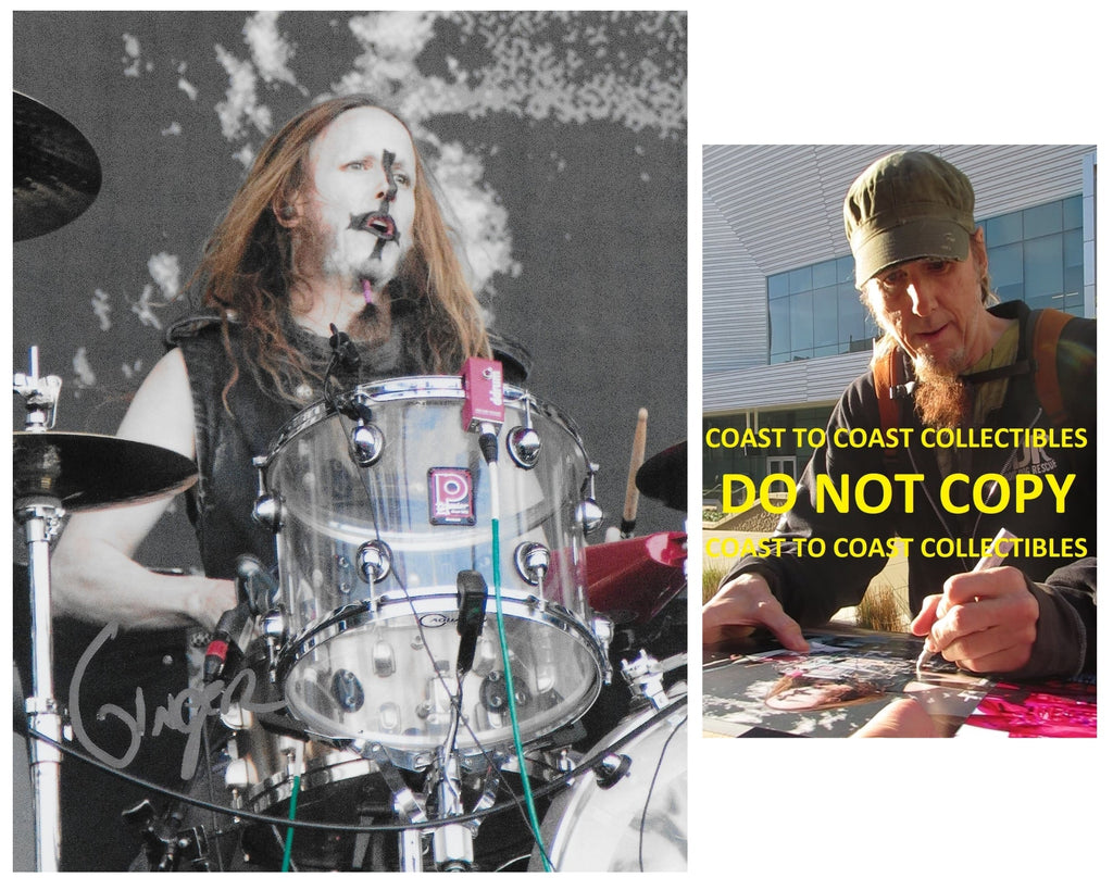 Ginger Fish signed 8x10 photo proof COA autographed Rob Zombie & Marilyn Manson Drummer. Star