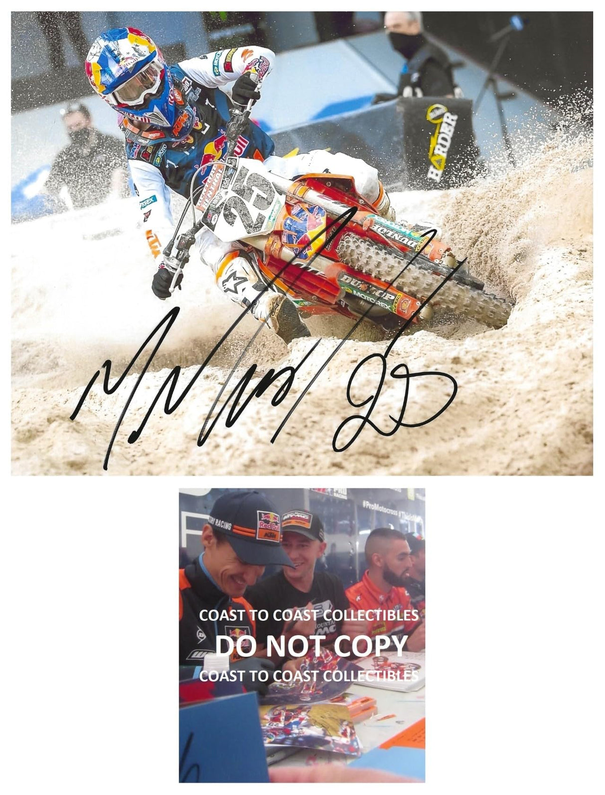 Marvin Marquin Motocross Supercross Racer Signed 8x10 Photo COA Proof Autographed