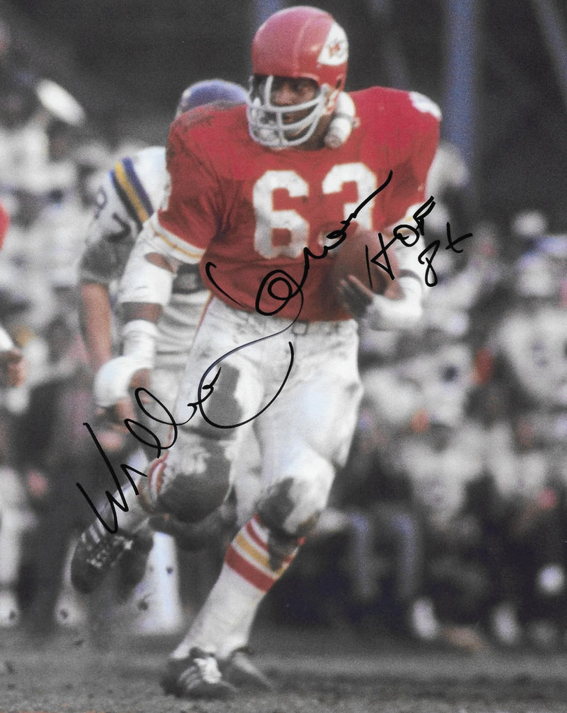 Willie Lanier signed Kansas City Chiefs football 8x10 photo COA proof autographed