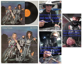 Cheap Trick band signed In Color album Vinyl COA proof Robin Zander,Rick Nielsen,Tom Peterson star