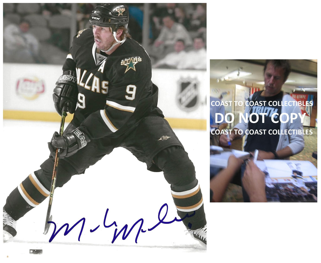 Mike Modano Signed Dallas Stars Hockey 8x10 Photo Proof COA Autographed.