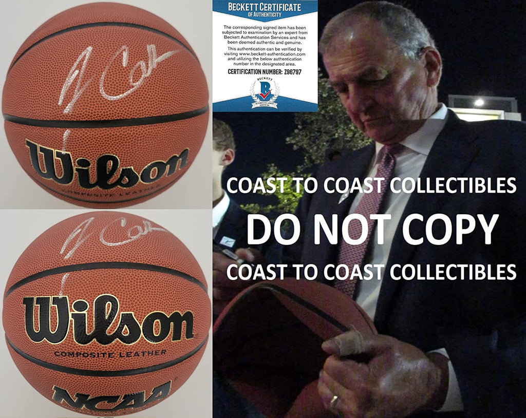 Jim Calhoun UConn Huskies Saint Joseph signed autographed NCAA basketball proof Beckett COA