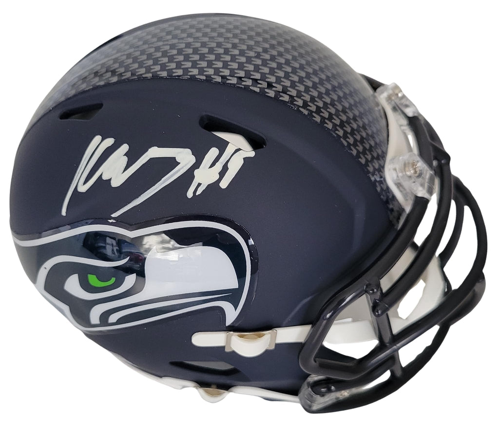 Kenneth Walker signed Seattle Seahawks mini football helmet proof COA autographed