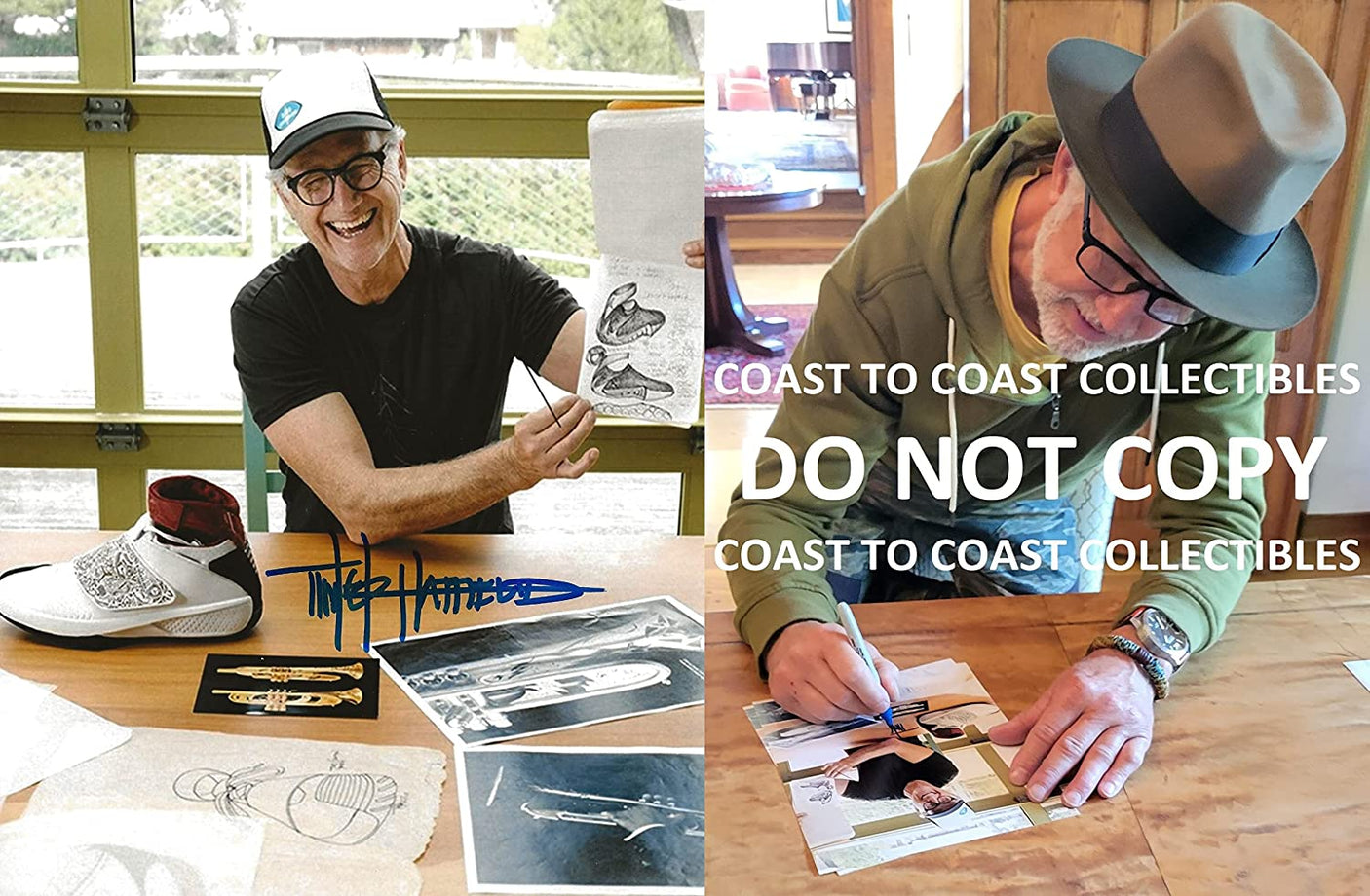 Tinker Hatfield Nike Air Jordan designer signed 8x10 photo COA proof autograph. STAR