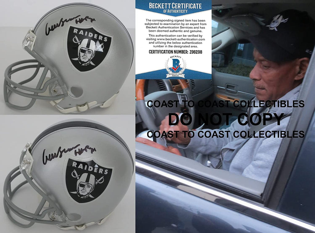 Willie Brown signed autographed Oakland Raiders mini football helmet proof Beckett COA